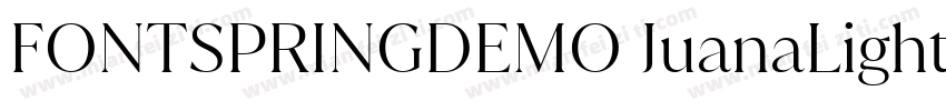 FONTSPRINGDEMO JuanaLightRegular字体转换